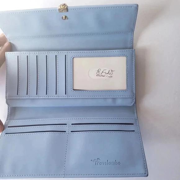 Travelambo 365 leaf wallet baby blue - Picture 3 of 6